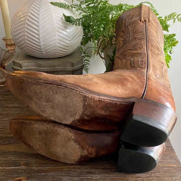 Lucchese 1883 Savannah Western Boots Cowboy Brown Mad Dog Goat Leather N4540 7.5 - Picture 14 of 16